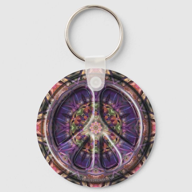 Sugar Plums Peace Key Ring (Front)