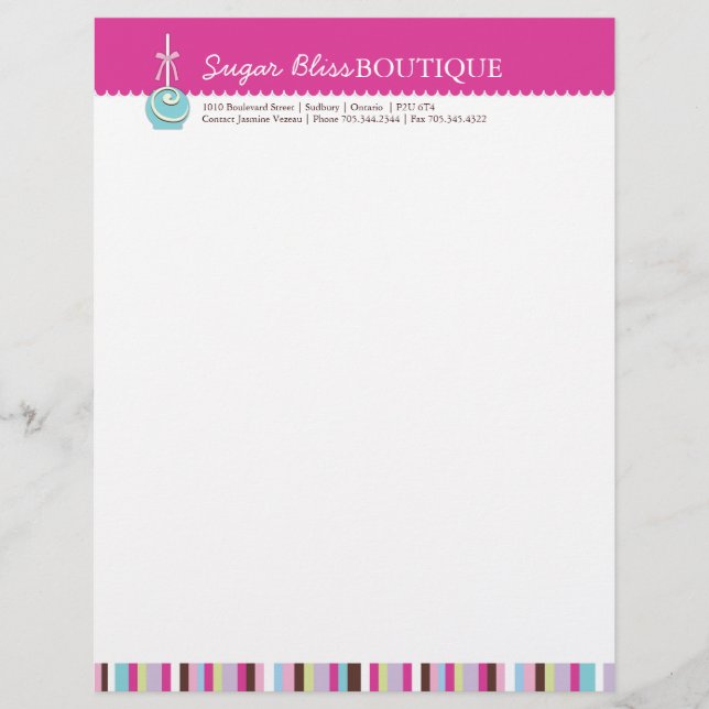 Sugar Pops Letterhead (Front)