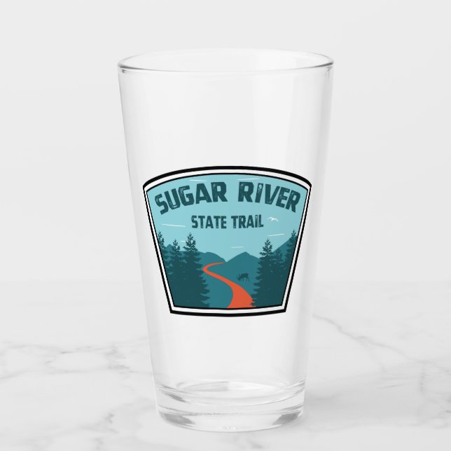 Sugar River State Trail Wisconsin Glass (Front)