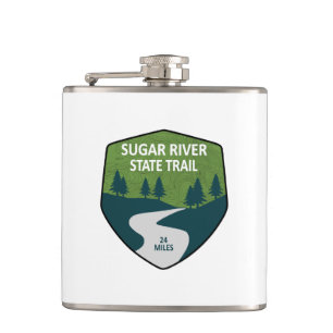 Sugar River State Trail Wisconsin Hip Flask