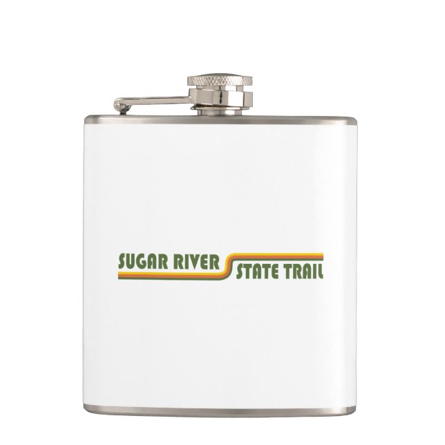Sugar River State Trail Wisconsin Hip Flask (Front)