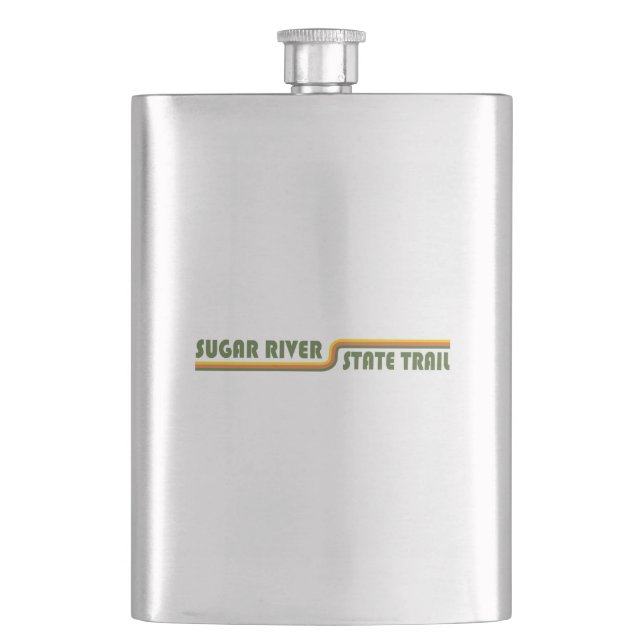 Sugar River State Trail Wisconsin Hip Flask (Front)