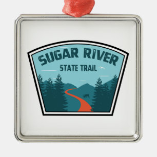 Sugar River State Trail Wisconsin Metal Ornament