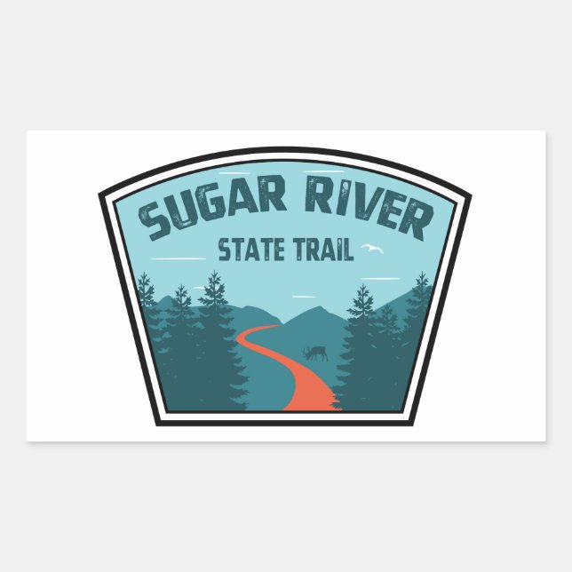 Sugar River State Trail Wisconsin Rectangular Sticker (Front)