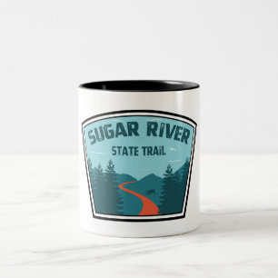 Sugar River State Trail Wisconsin Two-Tone Coffee Mug