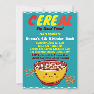Sugar Rush and Sweet Surprises: A Cereal Party Invitation