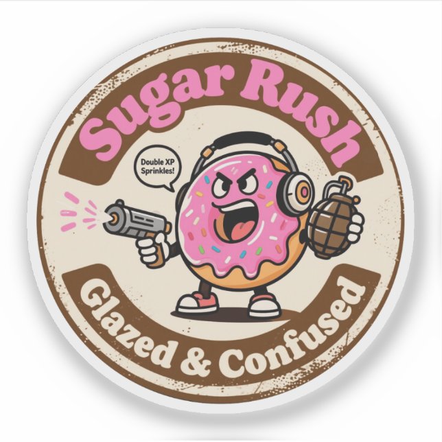 Sugar Rush Glazed Confused Doughnut Combat (Front)