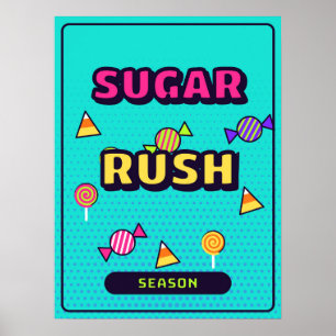 Sugar Rush Season Neon Halloween Wall Art