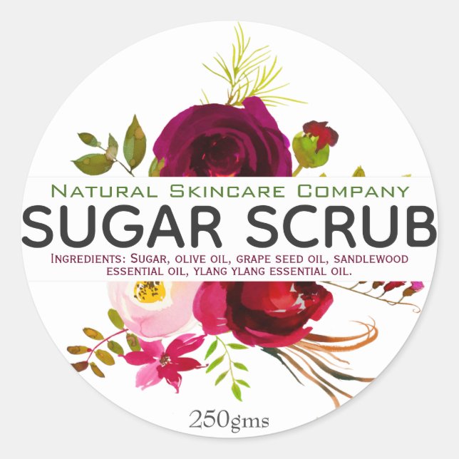Sugar Scrub Classic Round Sticker (Front)