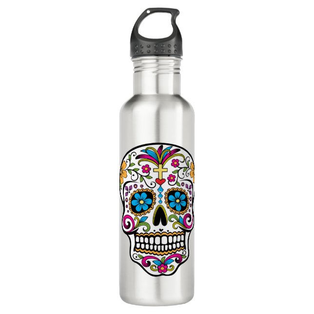 Sugar Skull 710 Ml Water Bottle (Front)