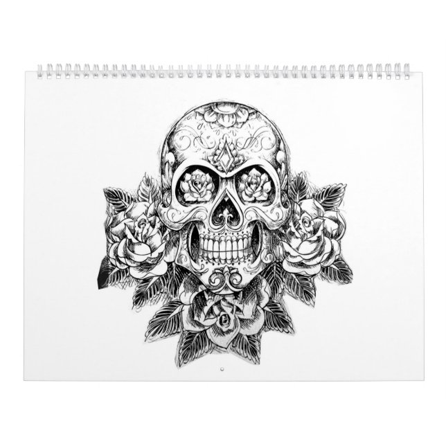 Sugar skull adult colouring Calendar (Cover)