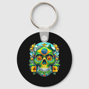 Sugar Skull Arizona Day Of The Government Agencyd Key Ring