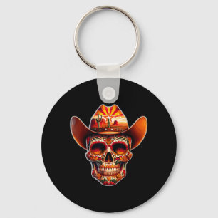 Sugar Skull Arizona Day Of The Government Agencyd Key Ring