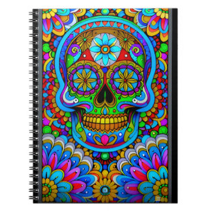 Sugar Skull Art - A Spectrum of Spirits Notebook