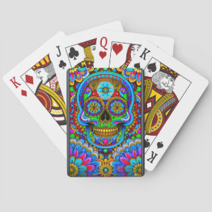 Sugar Skull Art -  A Spectrum of Spirits Playing Cards