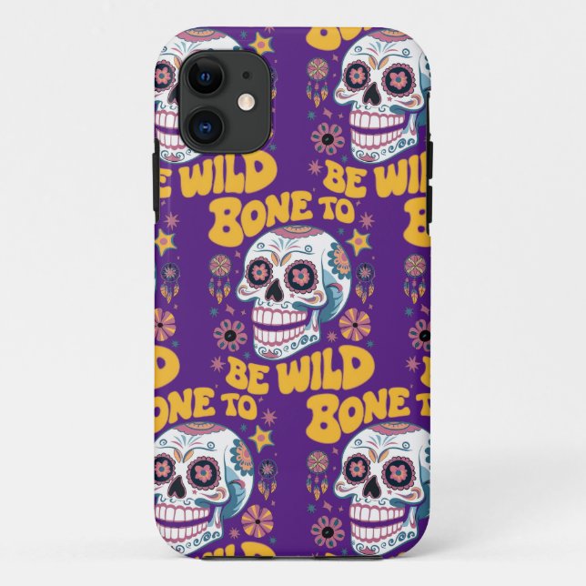 Sugar Skull Art - Bone to be Wild Case-Mate iPhone Case (Back)