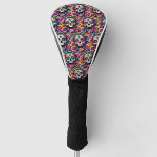 Sugar Skull Art - Bouquet of Bones Golf Head Cover