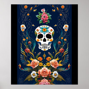 Sugar Skull Art -  Celebrate Tradition Poster