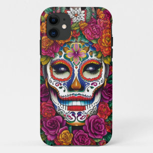 Sugar Skull Art - Colourful Traditions of Mexico iPhone 11 Case