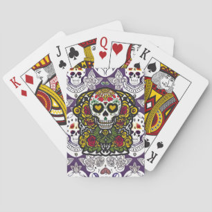 Sugar Skull Art - Day of the Dead Altar Playing Cards