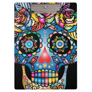 Sugar Skull Art, Day of the Dead Clipboard