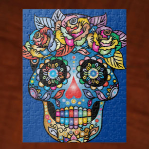 Sugar Skull Art, Day of the Dead Jigsaw Puzzle