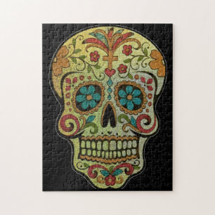 Sugar Skull Art, Day of the Dead Jigsaw Puzzle