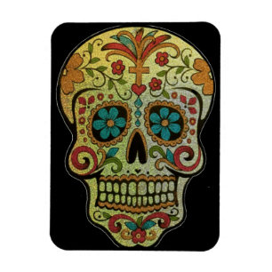 Sugar Skull Art, Day of the Dead Magnet