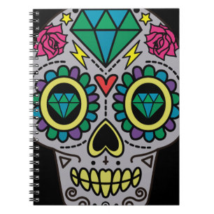 Sugar Skull Art, Day of the Dead Notebook