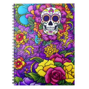 Sugar Skull Art -  Día de los Muertos Delight Notebook