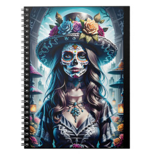 Sugar Skull Art - Festive Spirit Notebook