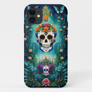 Sugar Skull Art - Inspired by Mexican Traditions iPhone 11 Case