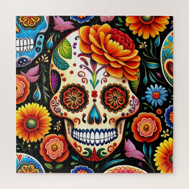Sugar Skull art  Jigsaw Puzzle (Vertical)