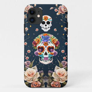 Sugar Skull Art - Mexican Heritage iPhone 11 Case