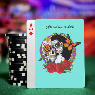 Sugar Skull Art Nouveau Playing Cards