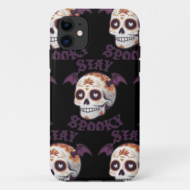 Sugar Skull Art - Stay Spooky Case-Mate iPhone Case (Back)