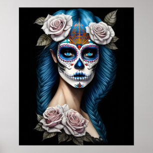 Sugar Skull Art - Stunning Woman Poster