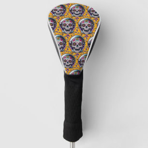 Sugar Skull Art - Sugar Skull Astronaut Golf Head Cover