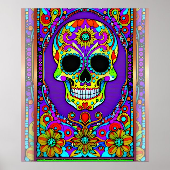 Sugar Skull Art: Where Tradition Meets Creativity Poster (Front)