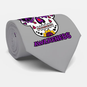 Sugar Skull/Awareness...Fibro Tie