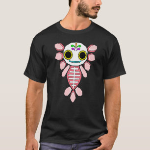 Sugar Skull Axolotl Dia De Los Muertos Halloween T-Shirt