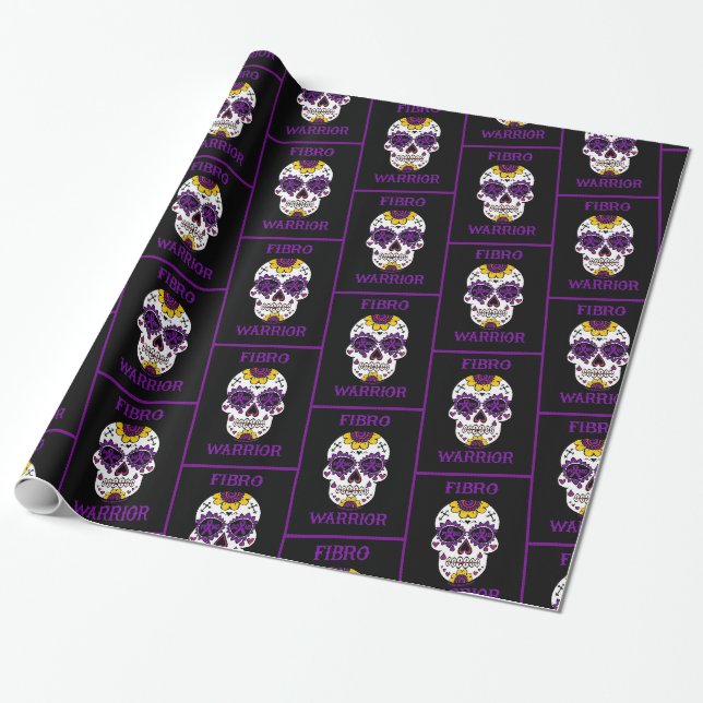 Sugar Skull/Badass...Fibro Wrapping Paper (Unrolled)