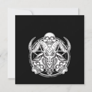Sugar Skull Baphomet Goat Gift Invitation