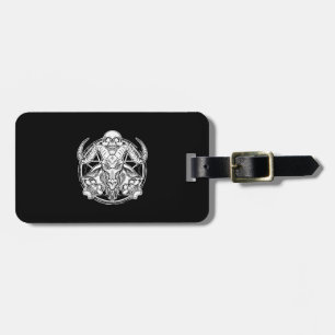 Sugar Skull Baphomet Goat Gift Luggage Tag