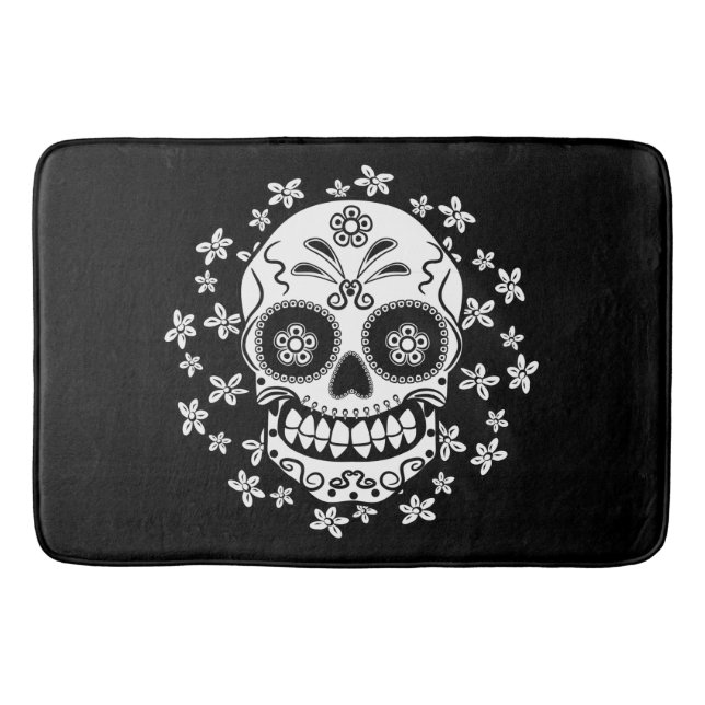 Sugar Skull Bath Mat (Front)