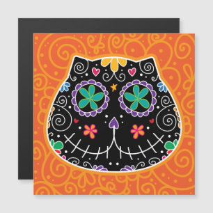 Sugar Skull Black Cat Day of the Dead