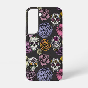 Sugar Skull Black Samsung Galaxy S22 Case