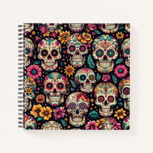 Sugar Skull Blossoms Notebook