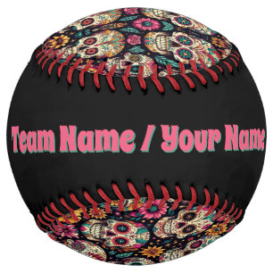 Sugar Skull Blossoms (personalise) Softball