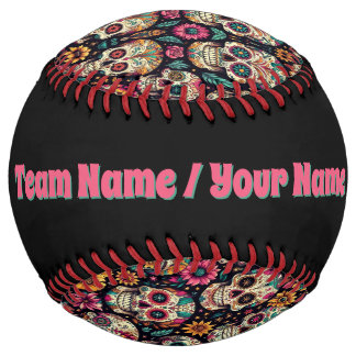 Sugar Skull Blossoms (personalise) Softball